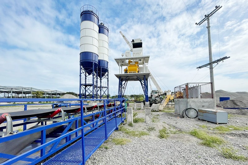 Concrete batch plant parts for assembly